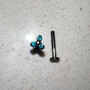 Starter Single Stud with Blue Stones
